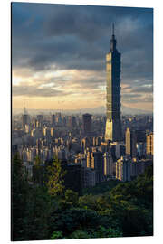 Cuadro de aluminio Taipei Skyline, Taiwan - Andreas Wonisch