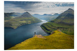 Cuadro de PVC Fjord landscape of the Faroe Islands - Andreas Wonisch