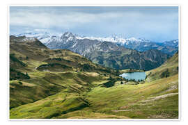 Wandbild Seealpsee in den bayrischen Alpen im Herbst - Andreas Wonisch