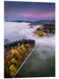 Cuadro de metacrilato Autumnal sunset in the Odenwald, Germany - Andreas Wonisch
