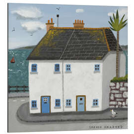 Cuadro de aluminio White Houses, Red Sails - Sophie Harding