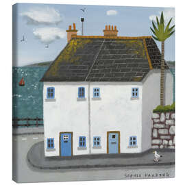 Leinwandbild White Houses, Red Sails - Sophie Harding