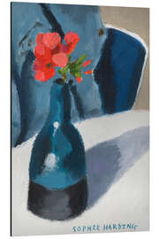 Cuadro de aluminio Geranium in blue vase - Sophie Harding