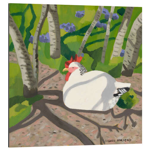 Print på aluminium Hen in the Shade
