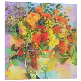 Hartschaumbild Herbstblumen