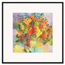 Gerahmter Kunstdruck Herbstblumen