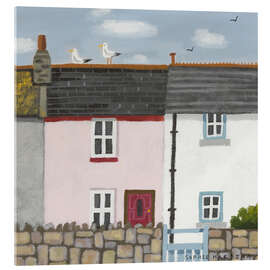 Acrylglasbild Pink and White Houses - Sophie Harding