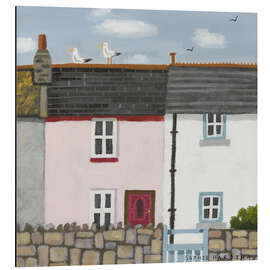Obraz na aluminium Pink and White Houses - Sophie Harding