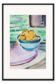 Gerahmter Kunstdruck Stillleben mit Zitronen