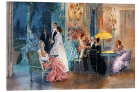 Acrylglasbild Le Soir au Chateau - Henri Lucien Doucet, 1890