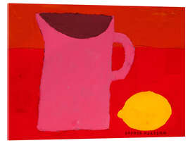 Akrylbilde Pink Jug and Lemon - Sophie Harding