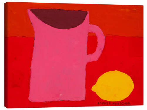 Quadro em tela Pink Jug and Lemon