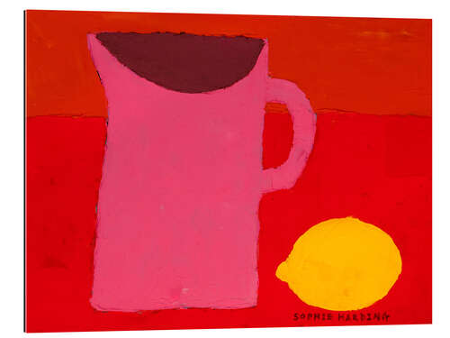 Quadro em plexi-alumínio Pink Jug and Lemon