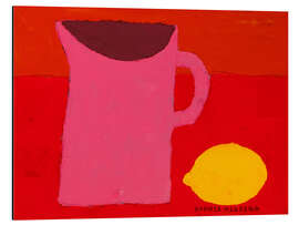 Magnettafel Pink Krug und Zitrone