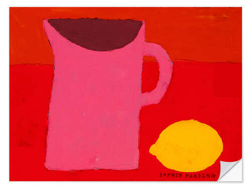 Wall sticker Pink Jug and Lemon