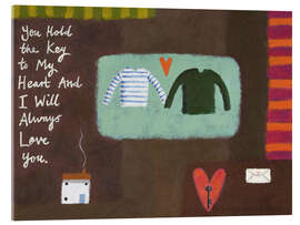 Tableau en verre acrylique The key to my heart - Sophie Harding