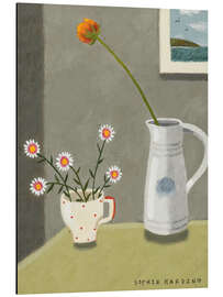 Alubild Wilde Gänseblümchen und Krug - Sophie Harding