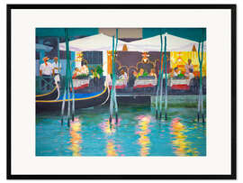 Impression artistique encadrée Venice Café