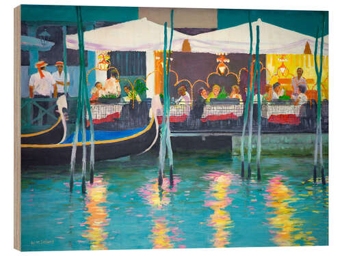 Hout print Venice Café