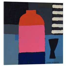 Acrylic print Pot, Glass and Stripes