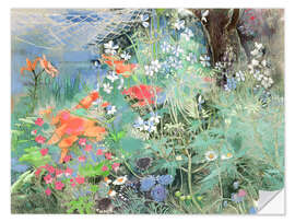 Selvklebende plakat Summer Garden