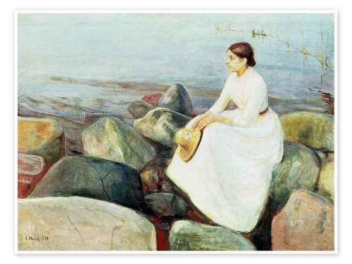 Poster Inger on the Beach, 1889