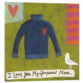 Tableau en verre acrylique Gorgeous Man - Sophie Harding