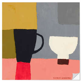 Sticker mural Cup and Bowl - Sophie Harding