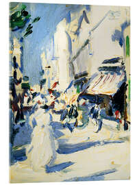 Tableau en verre acrylique Street in Paris - Samuel John Peploe, 1907