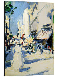 Tableau en aluminium Street in Paris - Samuel John Peploe, 1907