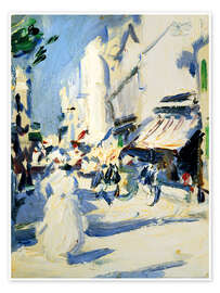 Poster Straße in Paris - Samuel John Peploe, 1907