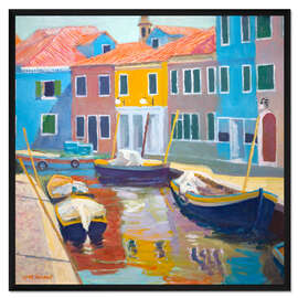 Gerahmter Kunstdruck Burano, Venedig