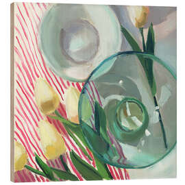 Wood print Cut Tulips - Jenny Westenhofer