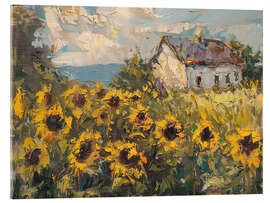 Akrylglastavla Sunflower Cottage - LSR Design Studio