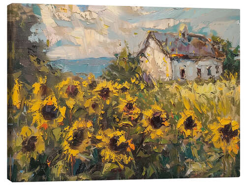 Canvas print Sunflower Cottage