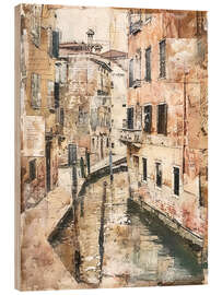 Stampa su legno Rustic Venice - RileyB