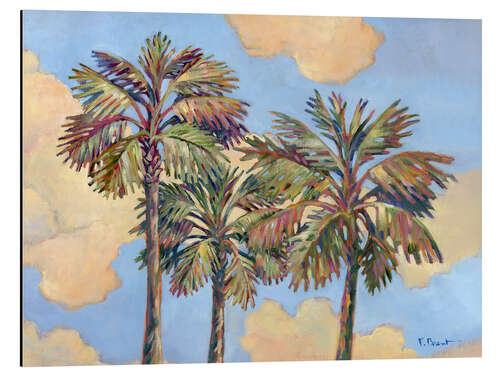 Tableau en aluminium Palm Trees in the Clouds