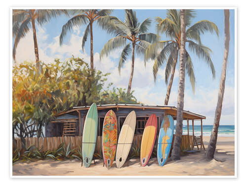 Poster Coastal Surfboards