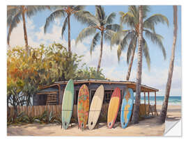Vinilo para la pared Coastal Surfboards