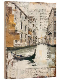 Tableau en bois Venetian notes - Willow Studio