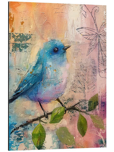 Aluminium print Pastel Bird I