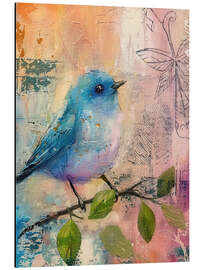 Aluminium print Pastel Bird I