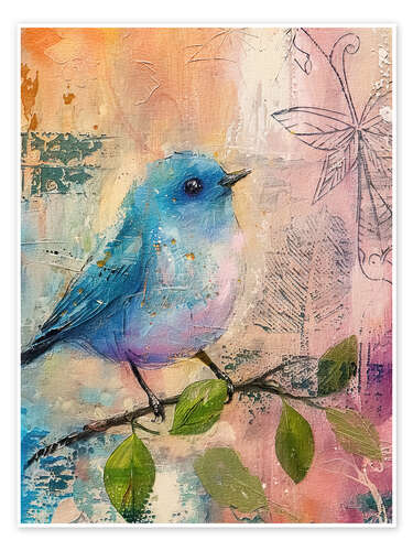 Poster Pastel Bird I