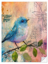 Sticker mural Pastel Bird I