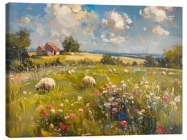 Canvastavla Sheep in Meadow - LSR Design Studio