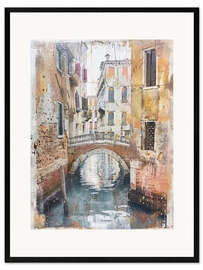 Impression artistique encadrée Old Venice - Willow Studio