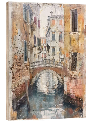 Wood print Old Venice