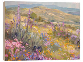 Holzbild Blumen aus der Hohen Wüste - Gina Kelly