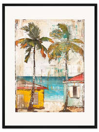 Gerahmter Kunstdruck Karibische Leinwand - LSR Design Studio