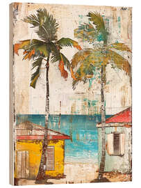Print på træ Caribbean Canvas